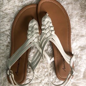 White American Eagle sandals